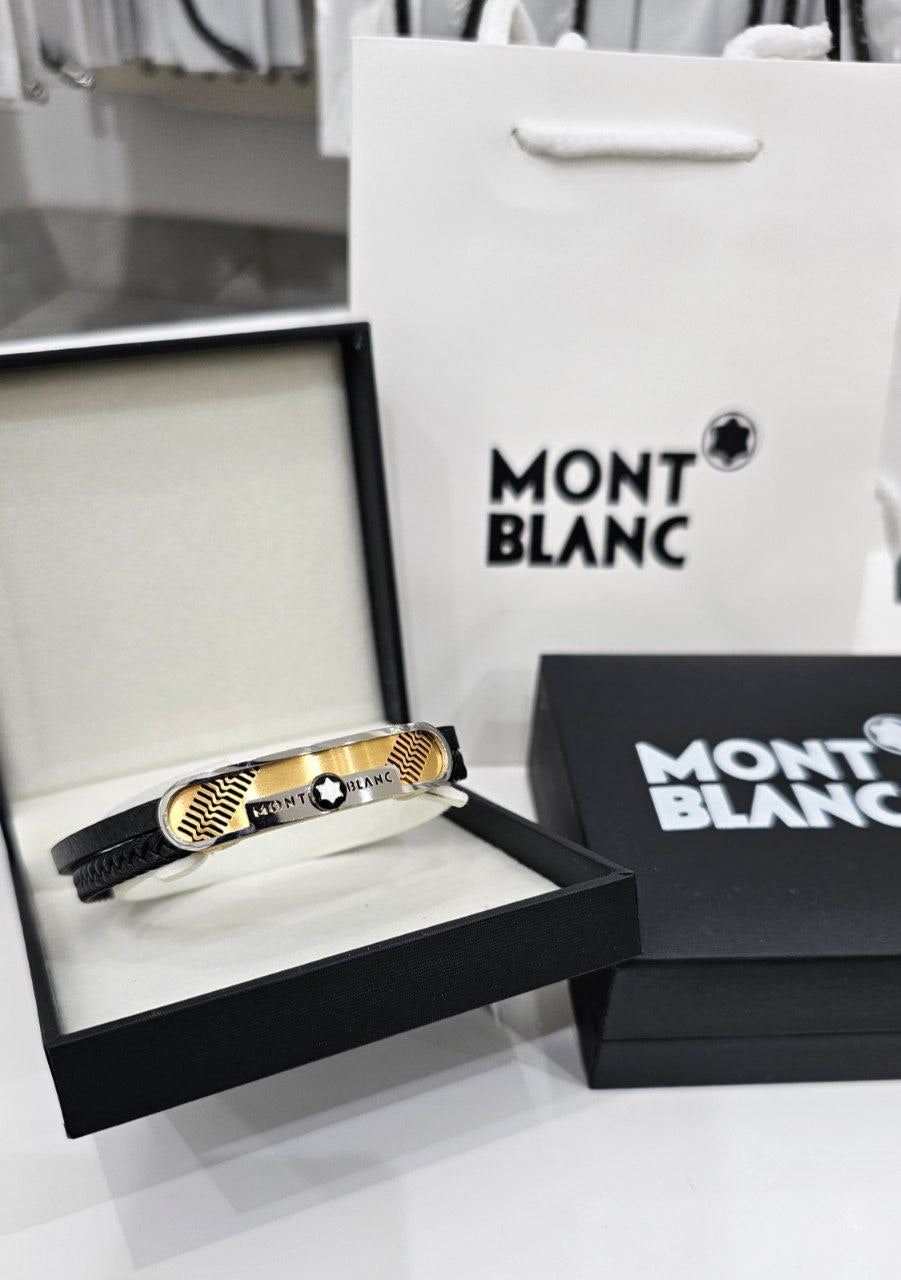 Bracelet homme  en cuir MONT BLANC