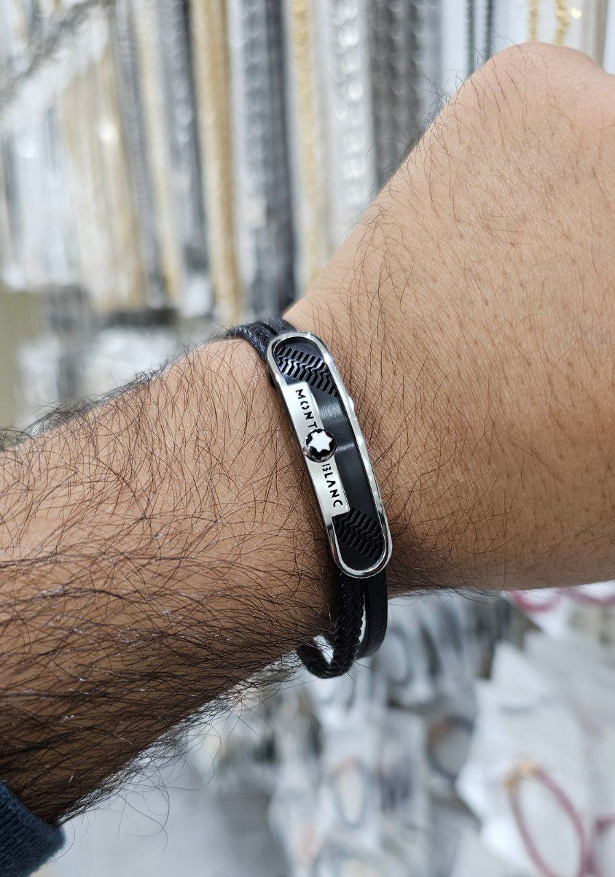 Bracelet homme  en cuir MONT BLANC